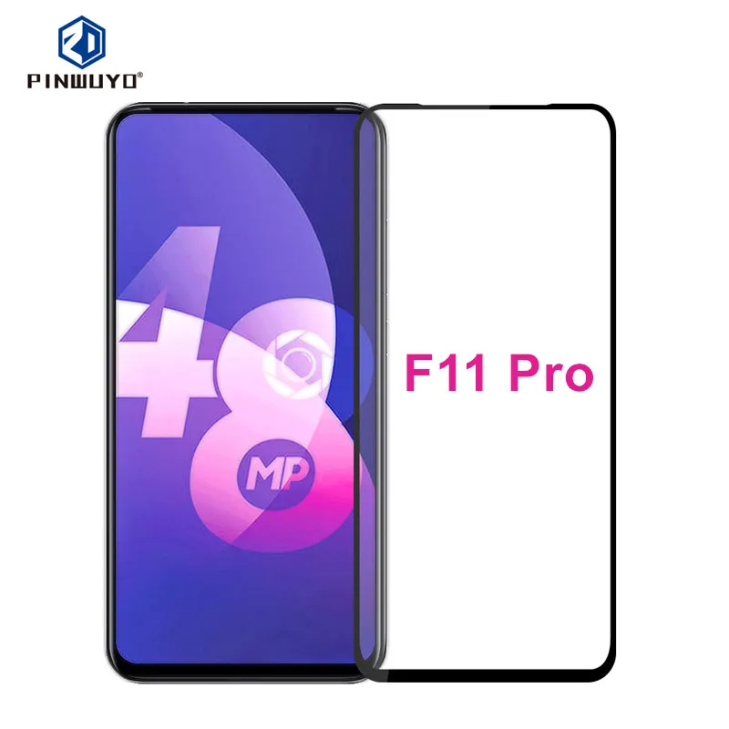 PINWUYO OPPO F11 Pro стекло 6 5 Дюймов Полное покрытие Передняя защитная пленка протектор