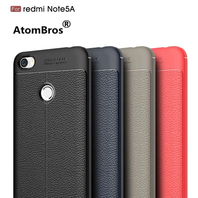 Soft Litchi Pattern Retro ShockProof Silicon TPU Cover Case For Xiaomi RedMi Note5A Phone Shell Skin Capa Funda |