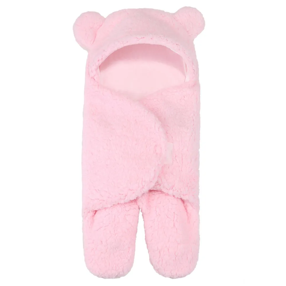 Пеленка для новорожденных; хлопковое плюшевое одеяло для маленьких мальчиков и девочек; милый спальный мешок; спальный мешок для малышей - Цвет: BM0002