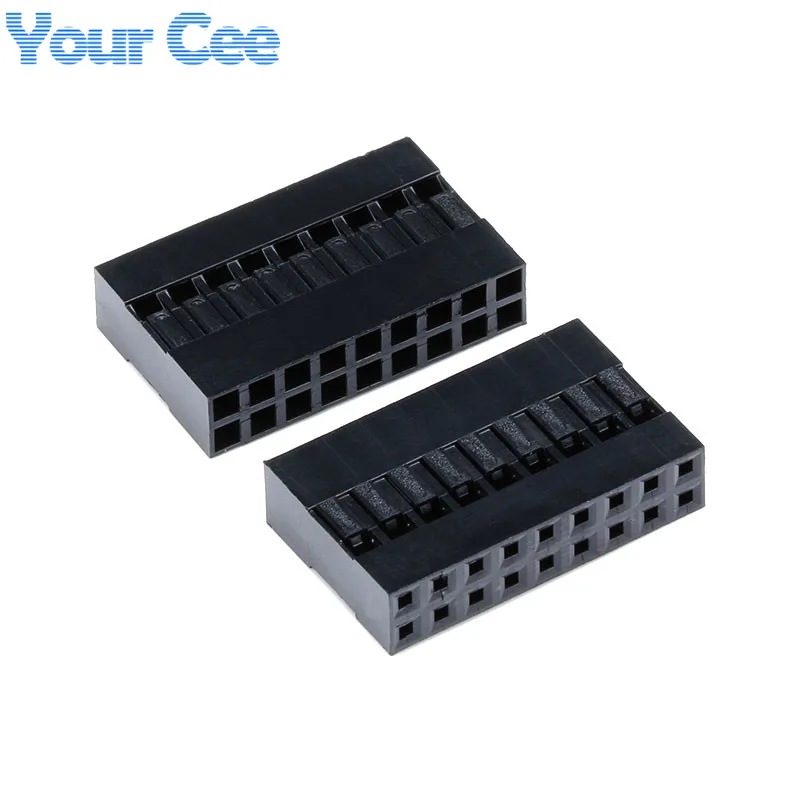 

20pcs Dupont Head 2.54mm 2X9P Dupont Plastic Shell Pin Header Connector Jumper Wire Cable Housing Plug Female