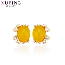 Xuping модные серьги, позолоченные серьги-гвоздики, дизайн, ювелирные изделия для женщин, подарок на День Благодарения S63, 3-93582