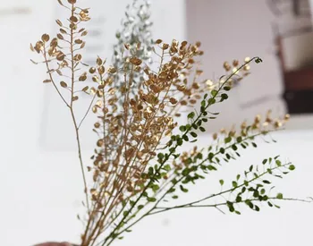 

10pcs 15cm Length Dried Gold/Silver/Green Branch For Wedding Party Home Flower Decoration DIY Bouquet Project Accessory