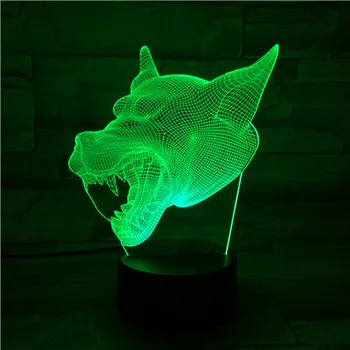 

Creative Animal Langtou 3d Table Lamps Remote Touch Colorful Gradient Desk Lamp New Gift Christmas led Night light