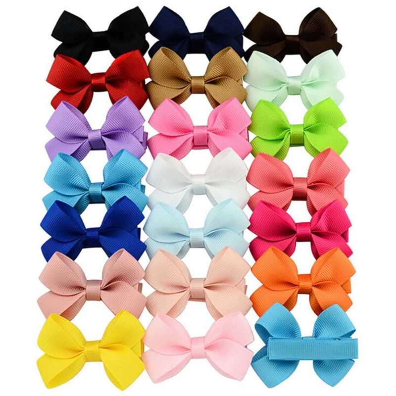 

Girls love 20Pcs Cute Hair Bows Boutique Alligator Clip Grosgrain Ribbon For Girl Baby Kids