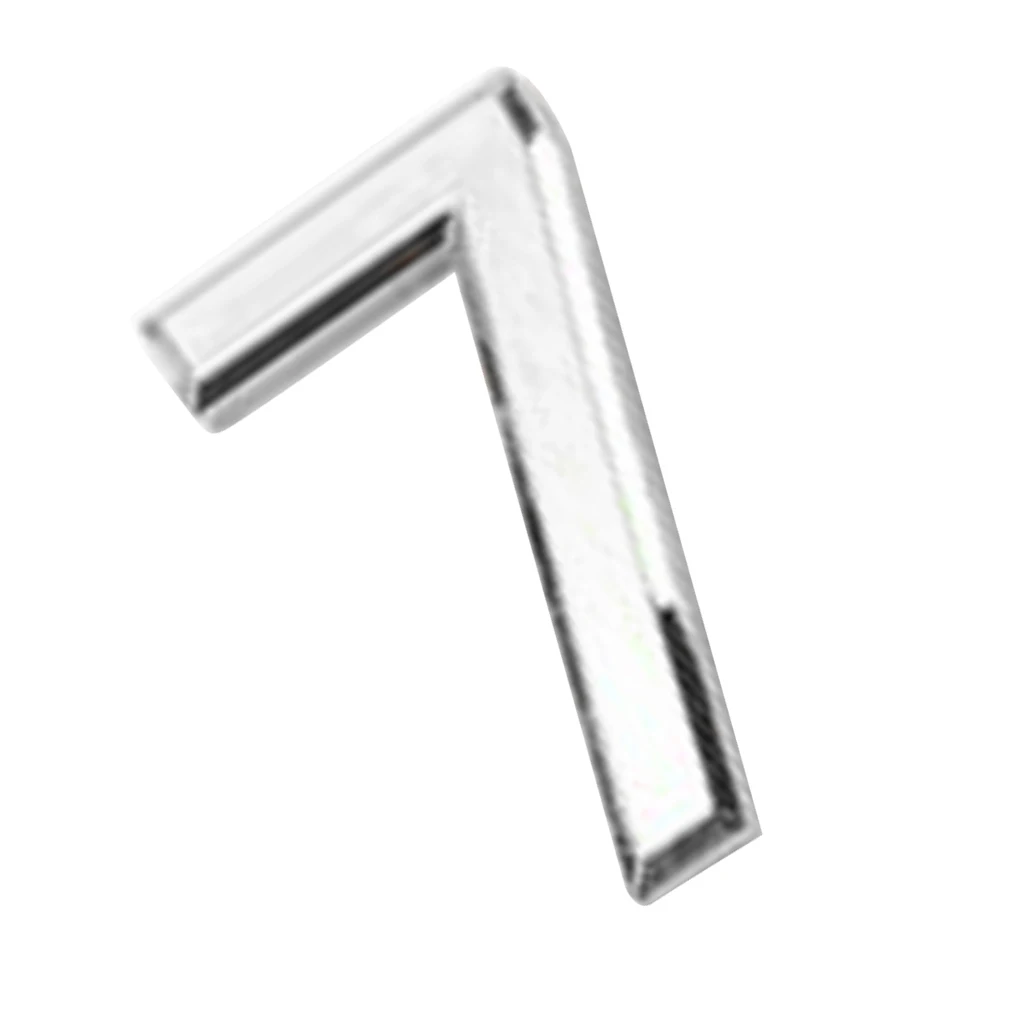 9pcs Modern Digit Door Number ABS Plastic Self-Adhesive 1-9 House Numbers House Address Sign Plate for Home Hotel Cafe- Silver