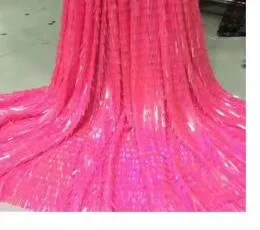 

Pink African Lace Fabric With Sequins 2018 Latest Fabric High Quality Velvet Tulle Sequins Lace Fabric For Dress