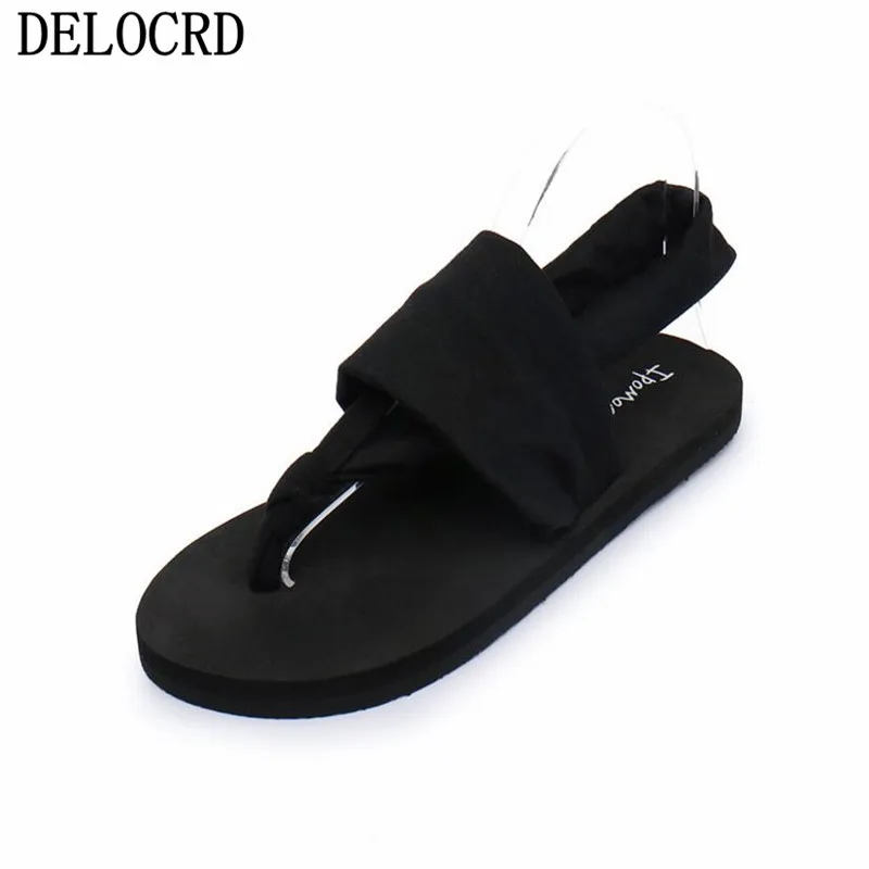 

2019 Women's Slippers Lndoor Flip-Flops Women's Comfort Flat Sandals Casual Beach Shoes Women's Fashion Cotton Sandals Slippers