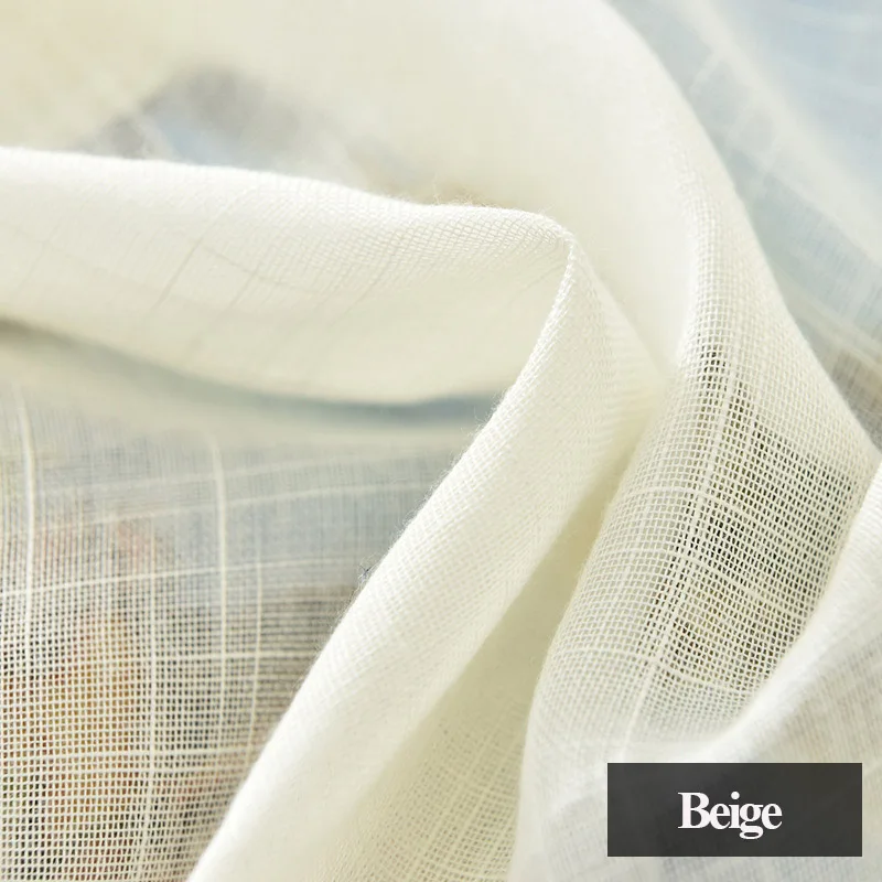 Белые тюлевые занавески для спальни, кружевные занавески для окон для гостиной, кухни, Современная вуаль, занавески, шторы, занавески - Цвет: Beige