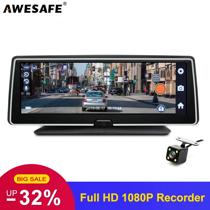 AWESAFE автомобильные цифровые видеорегистраторы с двумя объективами камера