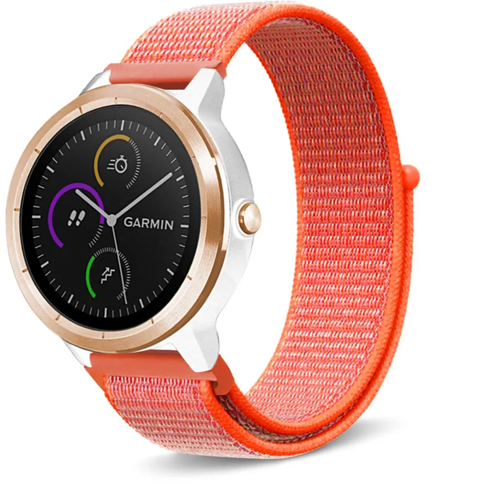 

20mm Nylon Loop Straps Bands Bracelet for Garmin Vivoactive 3 Correa Replacement Watchband Strap for Garmin Forerunner 245 Bands