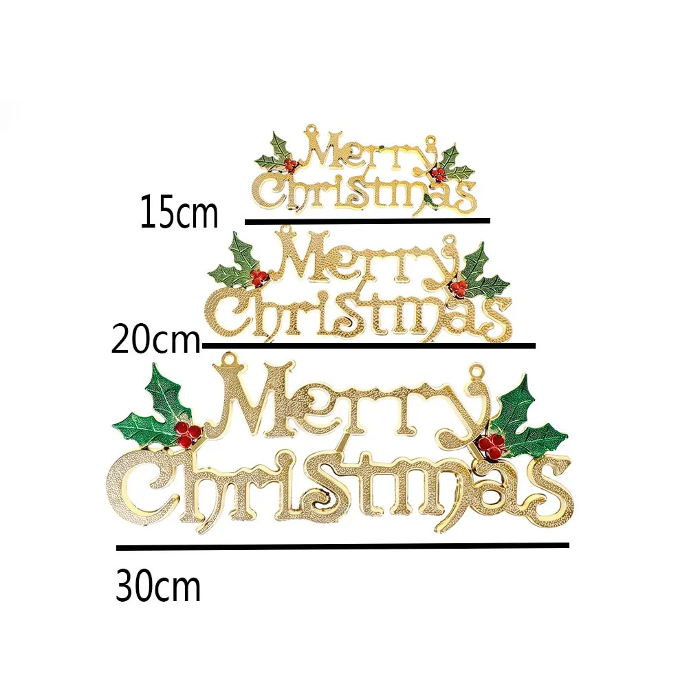1pcs new christmas tree hanging ornaments merry christmas word door outdoor decorations new year decoration home party supplies christmas word decorations