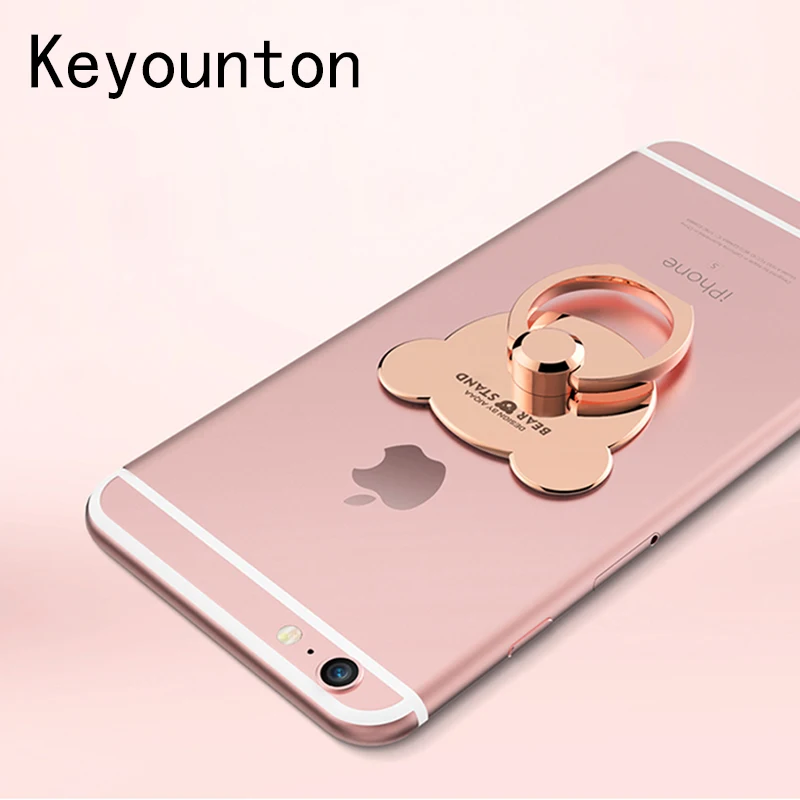 Phone Ring Stand Holder for Apple iPhone 6 7 8 Case Plating Cute Bear Bracket Holders Samsung Galaxy S7 S8 Cover | Мобильные