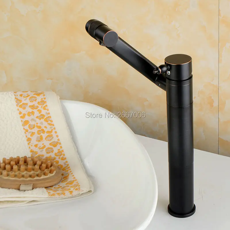 Gizero 360 درجة للتدوير الأسود البرونزية الحمام الغرور بالوعة صنبور سطح جبل تل خلاط صنابير المياه الساخنة والباردة GI733 Gizero 360 درجة للتدوير الأسود البرونزية الحمام الغرور بالوعة صنبور سطح جبل تل خلاط صنابير المياه الساخنة والباردة GI733