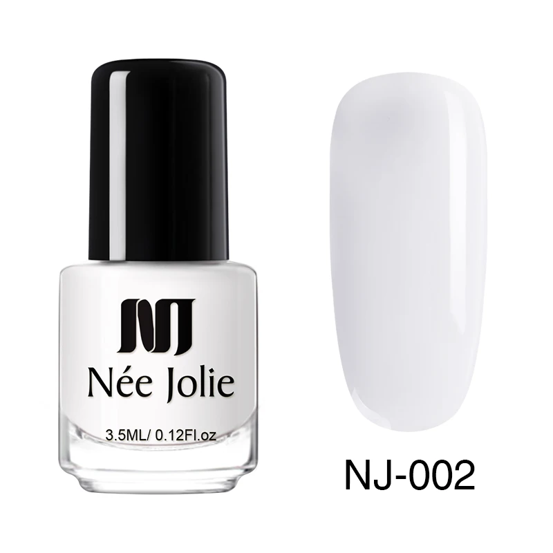 NEE JOLIE 3,5 мл черный белый цвет лак для ногтей Хамелеон набор для дизайна ногтей лак жемчужный матовый лак для маникюра для ногтей - Цвет: 3.5ml NJ002