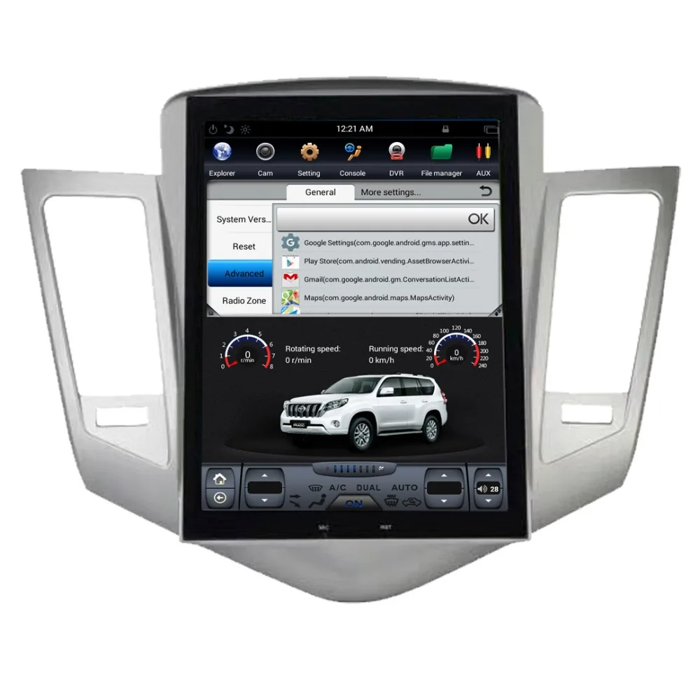 Автомобильный GPS навигатор Aotsr Android 7 1 в стиле Тесла для CHEVROLET CRUZE 2009 2013