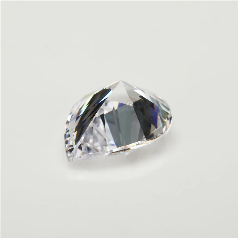 쥬얼리용 큐빅 지르코니아 합성 보석, 배 모양, 화이트 CZ 스톤, 5A, 2x3 13x18mm, 50 개