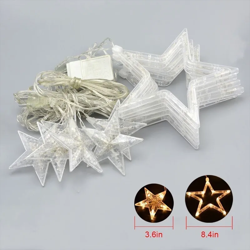 Christmas-Lights-AC-220V-EU-Plug-Romantic-Fairy-Star-LED-Curtain-String-Lighting-For-Holiday-Wedding (1)