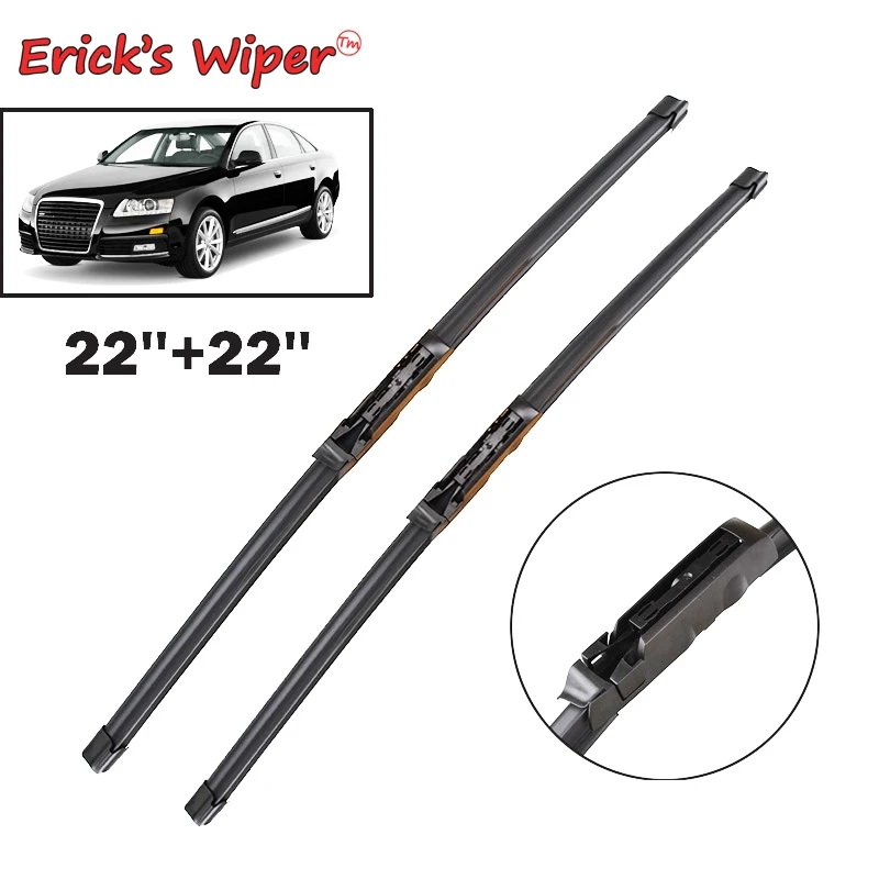 

Erick's Wiper LHD Front Wiper Blades For Audi A6 C6 4F S6 RS6 2004 - 2011 Windshield Windscreen Window Car Rain Brushes 22"+22"