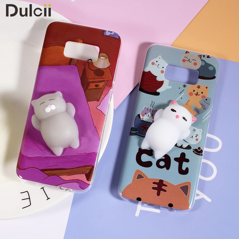 Aliexpress.com : Buy Dulcii Phone Case Squishy 3D Silicone Cat TPU Case Shell for Samsung Galaxy ...