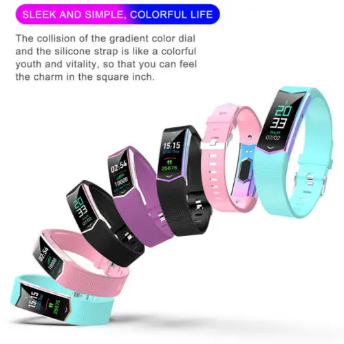 HD 0,96 Zoll Faarfbildschierm Bracelet Bluetooth Smart Armband Auer Sport Armband Fir Android iPhone 3D25_voghion.com