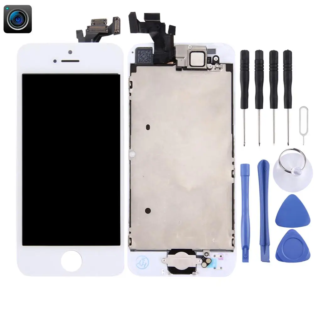 

Full Assembly LCD Display for iPhone 5 Touch Screen Digitizer Replacement with Home Button Front Camera Complete LCD