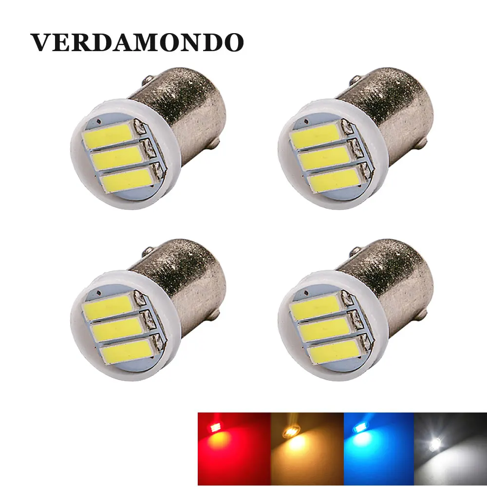 4 шт. BA9S T4W 3 светодиодный 7020 SMD автомобиля Подсветка салона Чтение купольная лампа