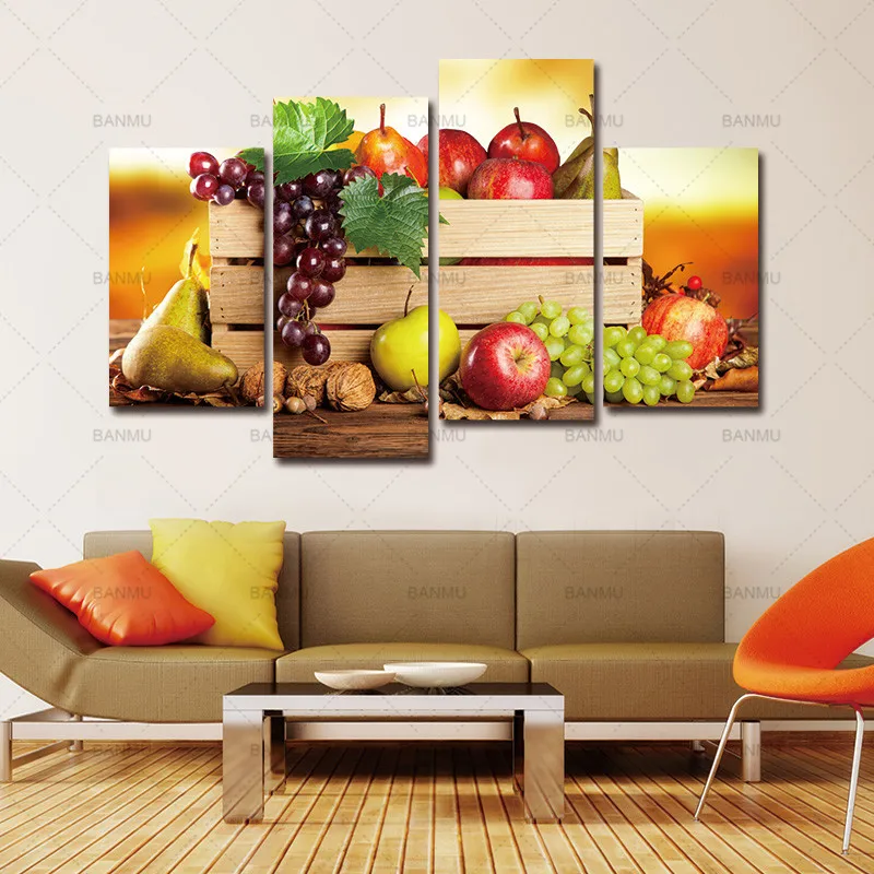 Cuadros en lienzo de 4 paneles, Cuadros decorativos para sala de estar