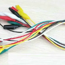 [PROW] Электрический провод, другой провод, кабель питания, жгут проводов, крокодил, зажим, провод/5, случайный/двойной цвет, зажим для ремня/50 см