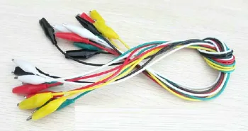 

[PROW] electrical wire other wire cable power cord wiring harness Alligator clip wire / 5 random/double color belt clip / 50 cm