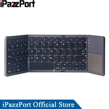 

iPazzPort Three Folding Bluetooth Keyboard for IOS/Android/Windows Tablet for iPad Air/iPad Pro/iPhone X Wireless Keyboard