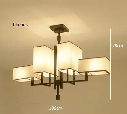 4head lampshade Китайские огни Современные Люстры креативные alien гостиная ресторан для кабинета отеля лампа для загородного дома 8/4 головок потолочная лампа ZA81043 - Цвет корпуса: 4head lampshade