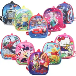 Мультфильм школьный Минни Микки Эльза автомобили 3 детские мягкие и плюшевые рюкзаки милые дети, школьные сумки подарок на день рождения