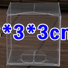20 шт 3*3*3 см Прозрачное водонепроницаемое ПВХ упаковочные коробки маленькая пластиковая прозрачная коробка для хранения еды/ювелирных изделий/конфет/подарков/косметики