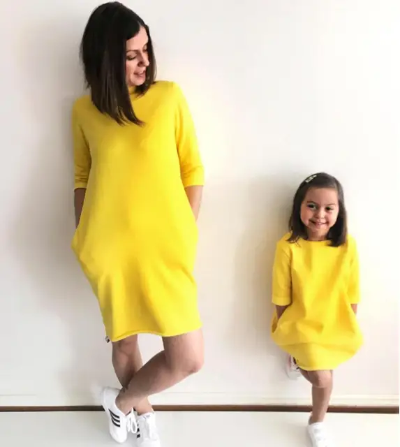 yellow sweater dress