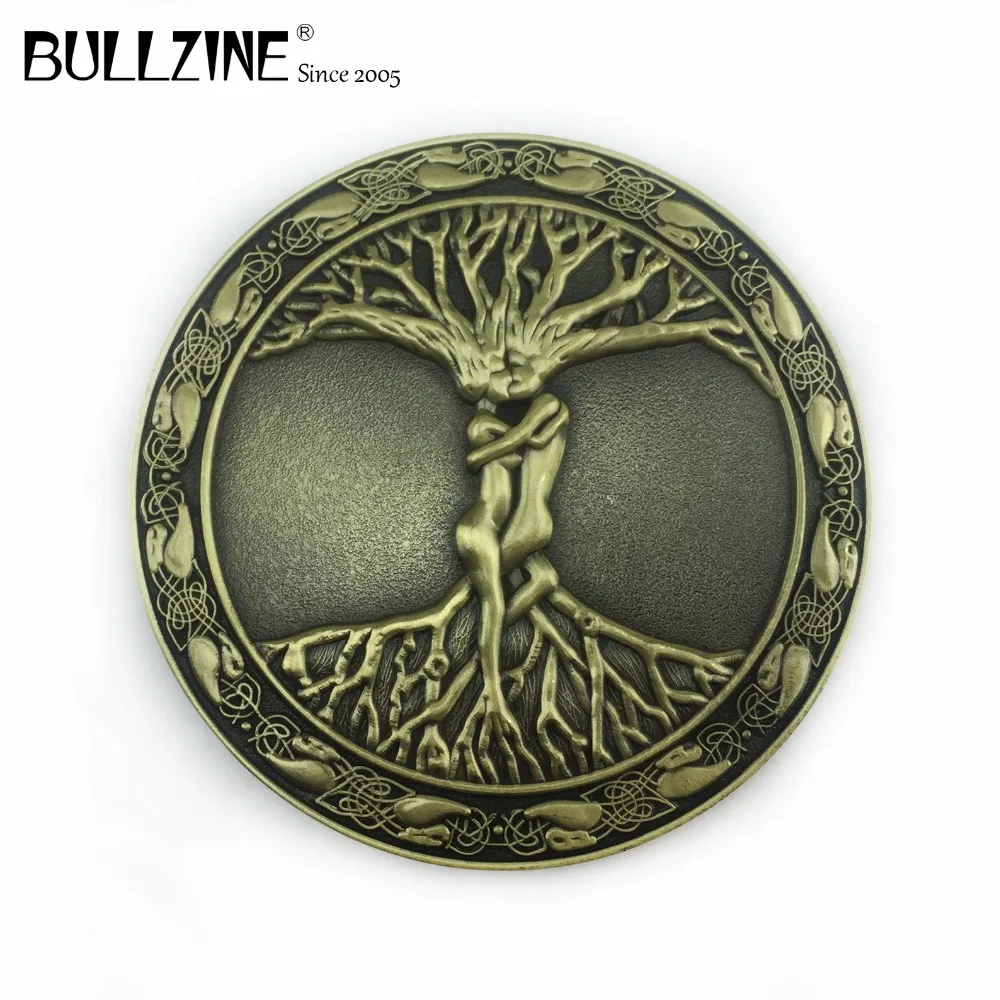 Пряжка для ремня Bullzine из цинкового сплава в стиле ретро с изображением