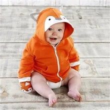 ANimal Cartoon Newborn Baby Boys Girls Ear Hooded Tops Jacket Coat Outerwear 0-24M
