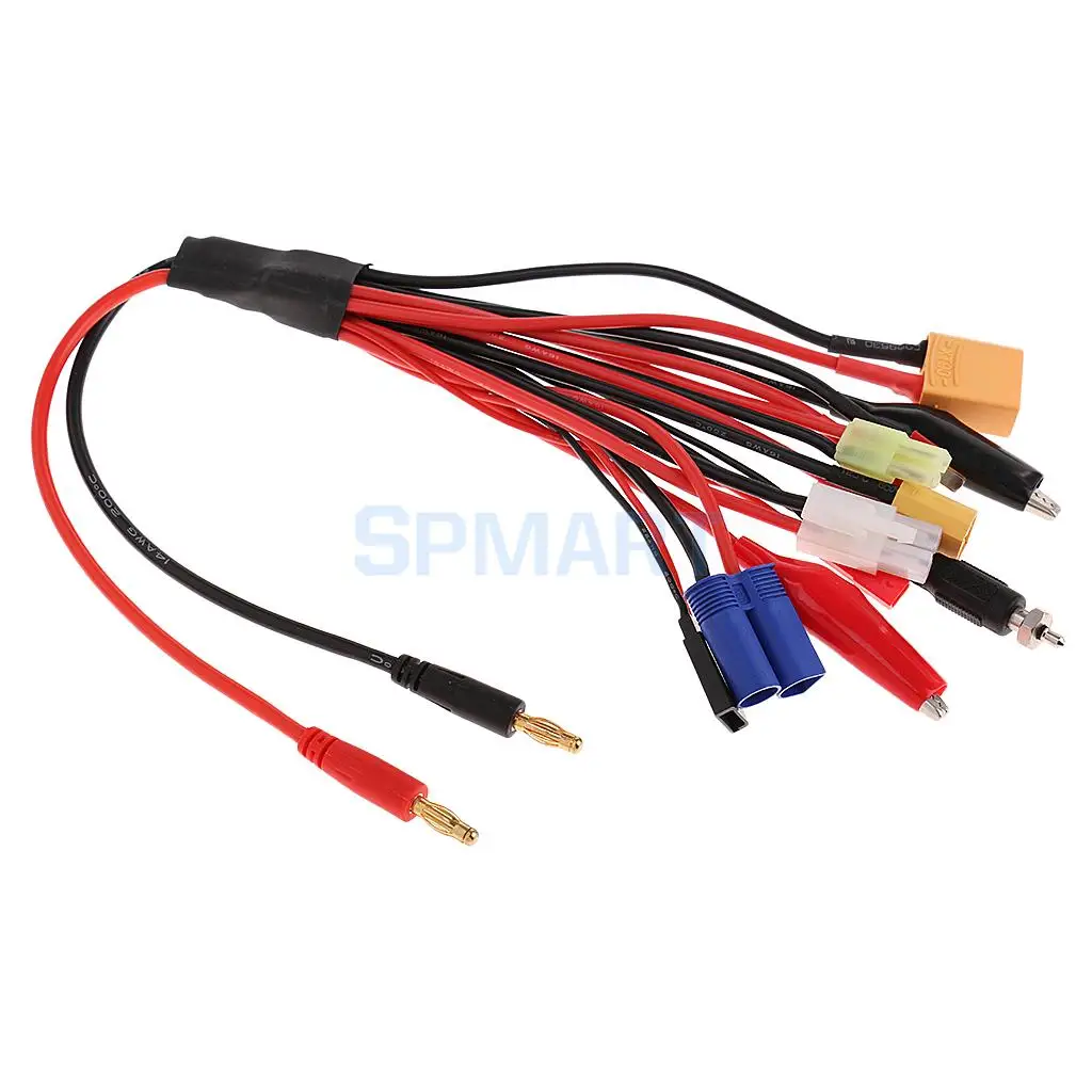 10 in 1 Multifunction Balance Charging Cable Wire XT60 XT90 T Plug EC5 JST JR FUTABA Plug Adapter