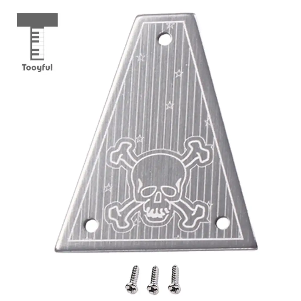 Tooyful Truss Rod Cover Plate with 3 Pcs Mounting Screws for Jackson Electric Guitar