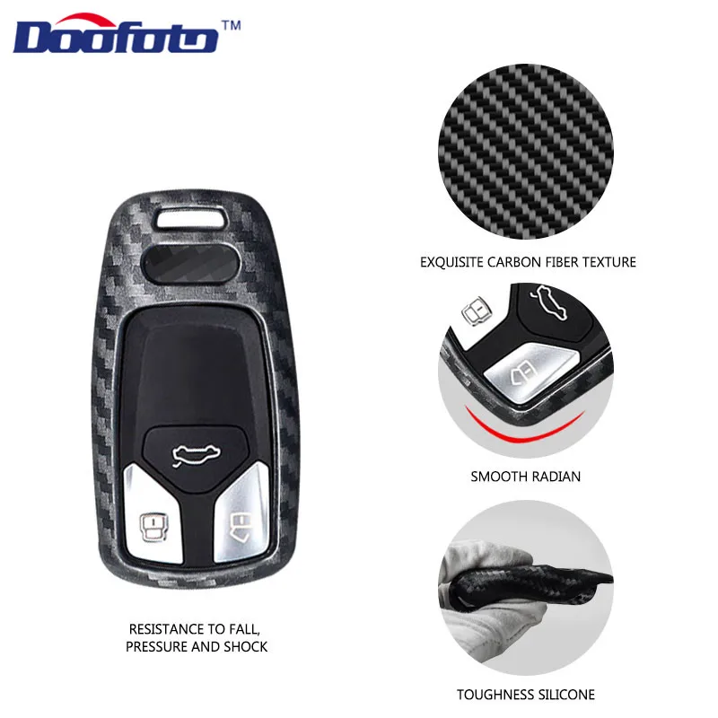 Carbon fiber key cover for AUDI (2)