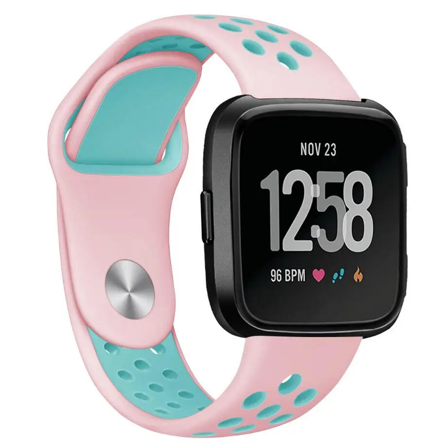 KINGBEIKE Fashion Nike Sport Silicone Band for Fitbit Versa Replacement Watchbands Belt Wristwatch Bracelet Strap Uniform Size
