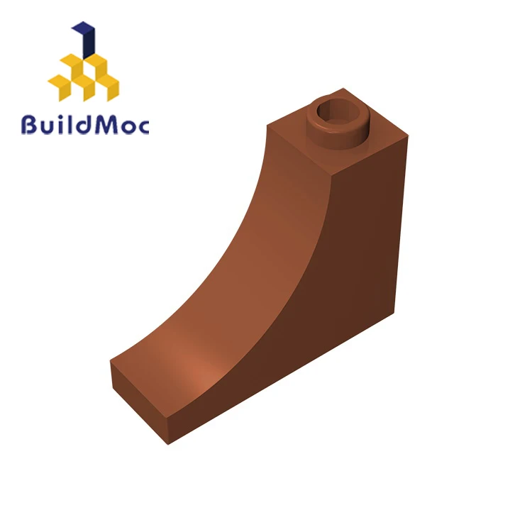 BuildMOC 18653 1x3x2 изогнутые кирпичные строительные блоки части DIY образовательные