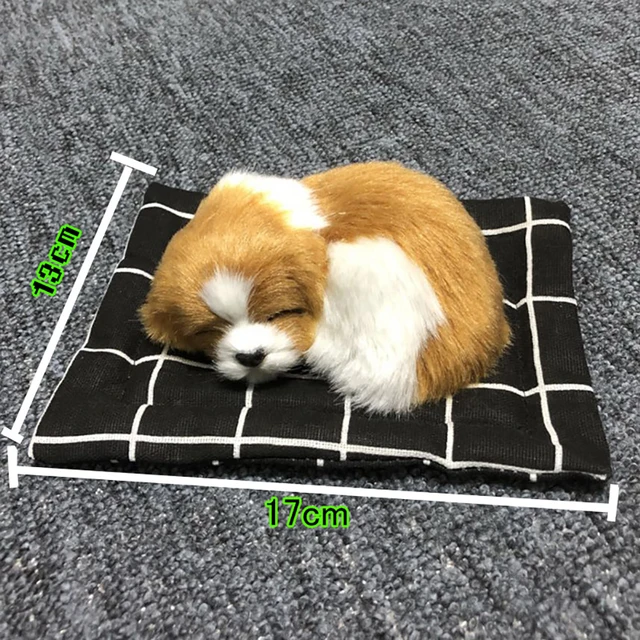 Mini Plush Simulation Sleeping Dog Puppy Dashboard Decoration Interior Home Decor Furnishings Accessories 6