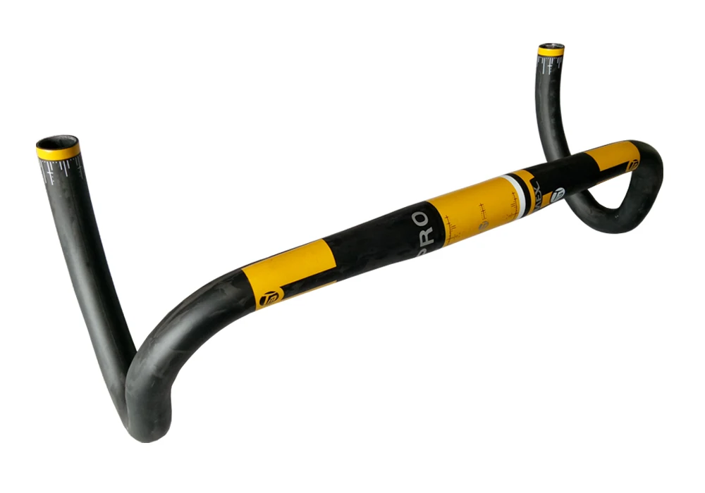 Руль для велосипеда, углеродный руль, TMAEX Pro, для езды на велосипеде, для шоссейного велосипеда, рукоятки с желтым/красным/синим/зеленым/белым цветом 400/420/440 мм
