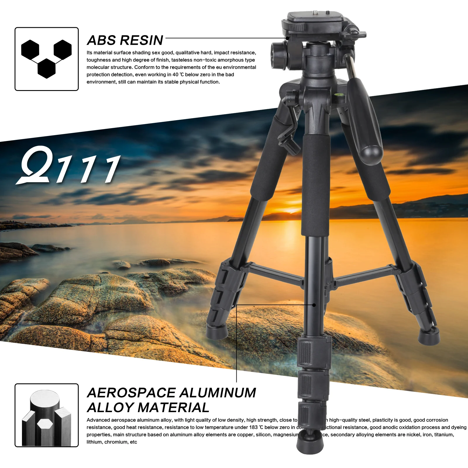 

Pro Universal Adjustable Aluminium Camera Tripod Stand with Pan Head for DSLR Digital Camera Camcorder