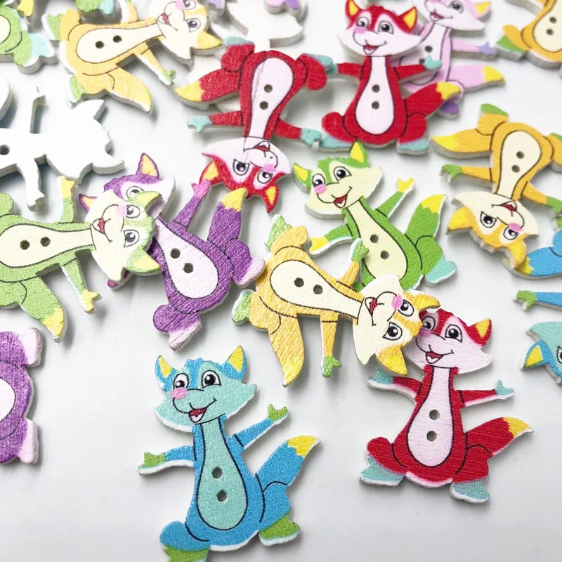 50PCs Wooden Sewing Buttons Scrapbooking 2 Holes 32X27mm Costura Botones Decorate WB577 | Дом и сад