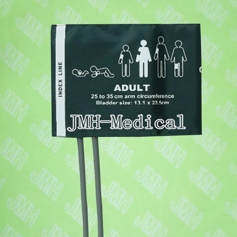 

Reusable Adult dual tube Non-Invasive Blood NIBP cuff of nylon,suitable for 25-35cm arm cricumference.