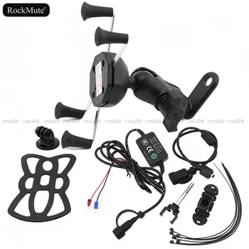 

Sport Camera/GPS/Mobile Phone Holder For Yamaha XT660R XT660X XT660Z XT1200Z V-MAX 1700 For GoPro Cam Mount Bracket/USB Charger