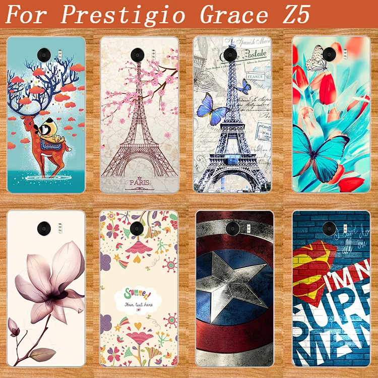 

High Quality Patterns SOFT TPU Phone case for Prestigio Grace Z5 DIY Painting Covers For Prestigio Grace Z5 PSP5530DUO 5530 Duo