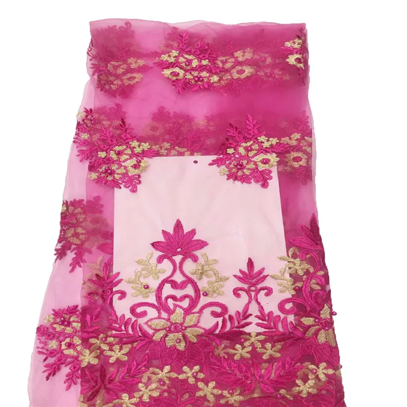 African Tulle Lace Fabric 2018 French High Quality With Stones Nigerian Embroidery H748-2 | Дом и сад