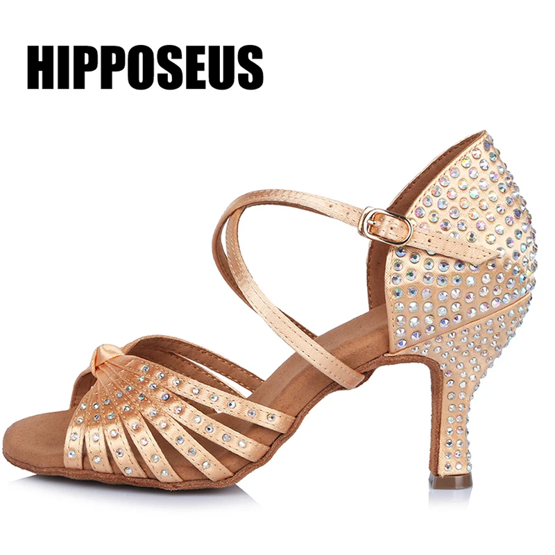 Ballroom Latin Dance Shoes Rhinestones Tango Salsa New Arrivals Wholesale Women/Girls/ladies Thin Heels Dancing Professional 